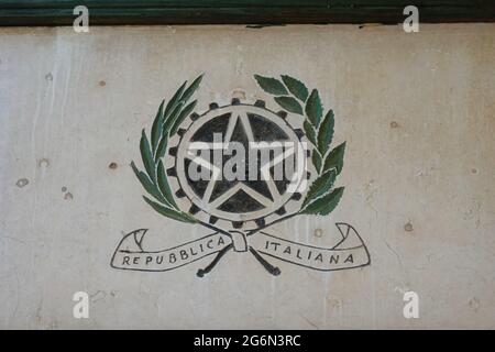 Venedig, Emblem Republik Italien // Venezia, Emblem Repubblica Italiana Foto Stock