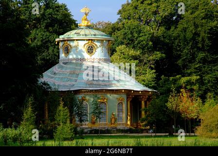 La casa da tè cinese a Sanssouci-Park, Potsdam Foto Stock