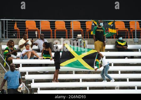 Houston, Stati Uniti. 10 Giugno 2021. Durante la partita amichevole internazionale delle donne tra Giamaica e Nigeria al BBVA Stadium di Houston, Texas, USA. (NESSUN USO COMMERCIALE) credito: SPP Sport Press Photo. /Alamy Live News Foto Stock