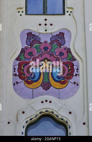 Cifra Palace, l'iconico edificio jugendstil a Kecskemet, Ungheria Foto Stock