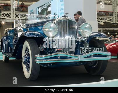 1931 Duesenberg Model J Derham Tourer al London Classic Car Show 2020 all'Olympia Foto Stock