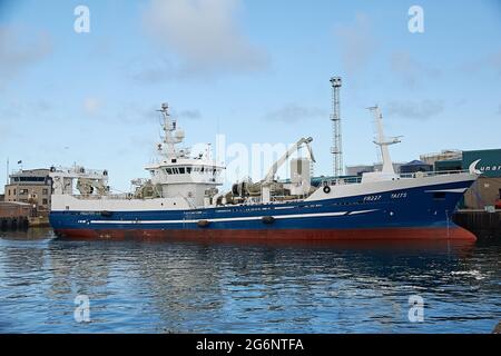 Enorme barca da pesca Peterhead. Foto Stock