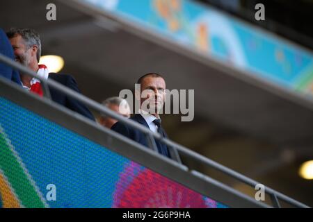 Londra, Regno Unito. 07 luglio 2021 - Inghilterra contro Danimarca - UEFA Euro 2020 Semifinale - Wembley - Londra UEFA Presidente Aleksander Ceferin Picture Credit : © Mark Pain / Alamy Live News Foto Stock