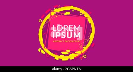 Modello grafico vettoriale per illustrazioni in stile liquido moderno e colorato di Neon Abstract Illustrazione Vettoriale