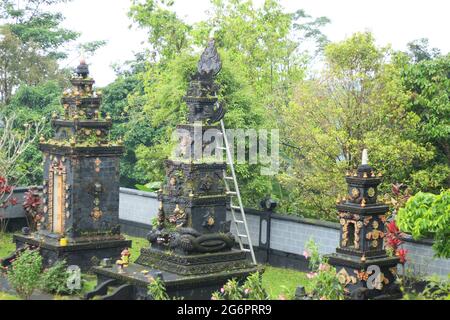 L'architettura artistica del tempio Kalingga Satya Darma nella città di Pekalongan per adorare gli Indù. Foto Stock