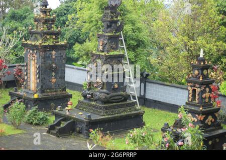 L'architettura artistica del tempio Kalingga Satya Darma nella città di Pekalongan per adorare gli Indù. Foto Stock