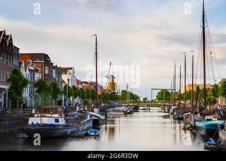 Rotterdam Delfshaven, porto vecchio, Paesi Bassi Foto Stock