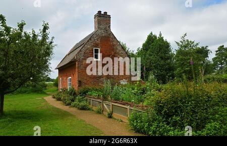 Toad Hole Cottage Museum presso la Riserva Naturale Nazionale di How Hill Foto Stock