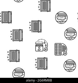 Eczema malattia trattare vettore senza giunture modello Illustrazione Vettoriale