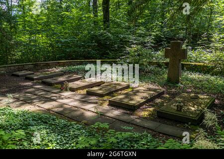 Cimitero della Casa di Sassonia-Coburg e Gotha vicino Coburg, Germania Foto Stock