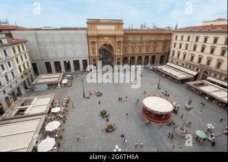 Veduta aerea di Piazza della Repubblica. Foto Stock