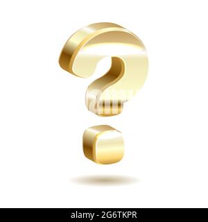 astratto grande punto interrogativo vettore d'oro Illustrazione Vettoriale