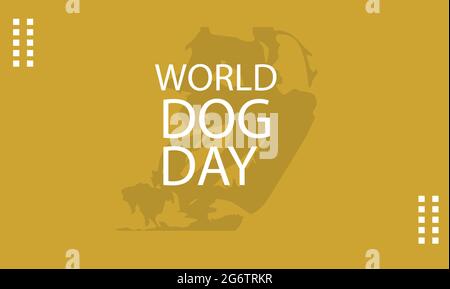 Modello vettore World Dog Day Illustrazione Vettoriale