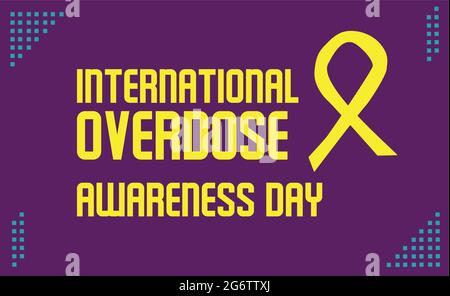 Modello vettore International Overdose Awareness Day Illustrazione Vettoriale