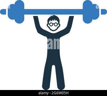 Icona allenamento, palestra, esercizio - semplice file EPS vettoriale modificabile. Illustrazione Vettoriale