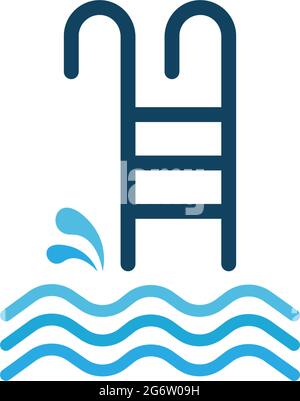 Nuota. Icona nuoto logo disegno concetto illustrazione vettore Illustrazione Vettoriale