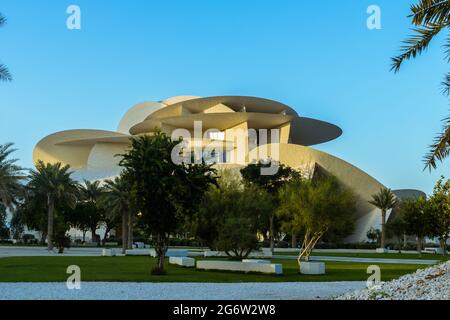 Doha Skyline nella città del Qatar Foto Stock
