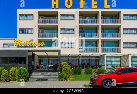 Hotel de Milliano nelle dune di Breskens, lussuoso resort 4 stelle sulla spiaggia, Breskens, Zeeland, Paesi Bassi, 20 luglio, 2020 Foto Stock