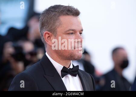 Matt Damon partecipa alla prima Stillwater come parte del 74a Festival Internazionale del Cinema di Cannes, in Francia, il 08 luglio 2021. Foto di Aurore Marechal/ABACAPRESS.COM Foto Stock