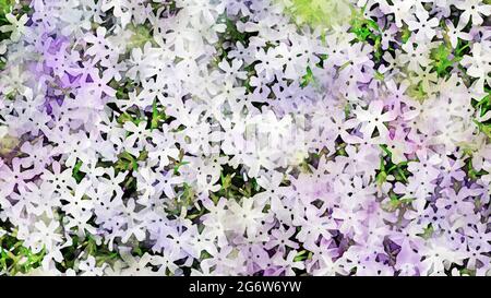 Pittura digitale di fondo di fiori Foto Stock