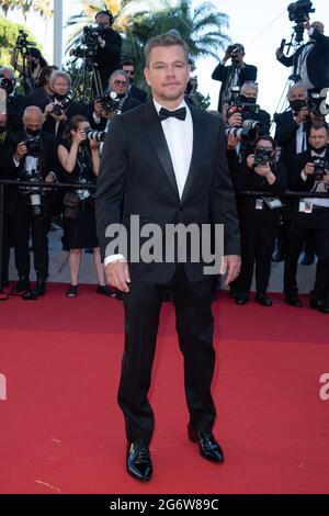 Matt Damon partecipa alla prima Stillwater come parte del 74a Festival Internazionale del Cinema di Cannes, in Francia, il 08 luglio 2021. Foto di Aurore Marechal/ABACAPRESS.COM Foto Stock