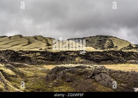 Vulcano nel Lakagígar Foto Stock