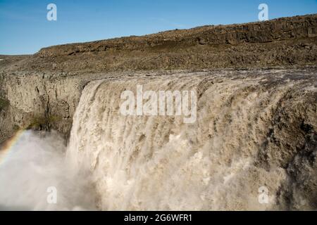 Dettifoss è la più potente cascata d'Europa Foto Stock