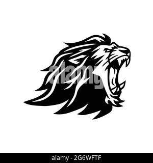Vettore del logo della testa del leone Illustrazione Vettoriale