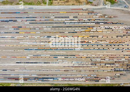 Selkirk Yard, Selkirk, NY, Stati Uniti Foto Stock