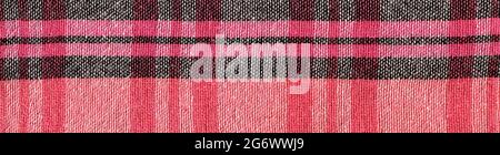 Rosa nero classico tessuto plaid, motivo sfondo geometrico astratto design, gingham texture Foto Stock