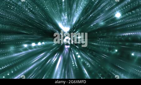 Guidare attraverso Hyperspace Tunnel Motion Foto Stock