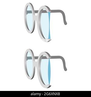 I diversi tipi di lenti Eyeglass Foto Stock