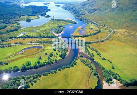 Regno Unito, Scozia, Loch awe, vista sul castello di Kilchurn, Foto Stock