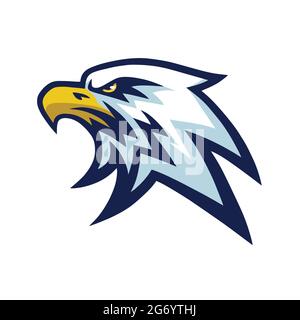 Modello con logo della squadra sportiva Eagle Head Mascot Illustrazione Vettoriale