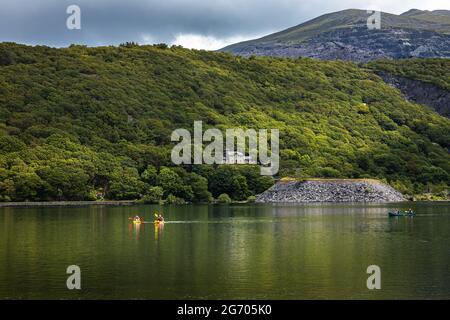 Llyn Padarn, Llanberis, Galles Foto Stock