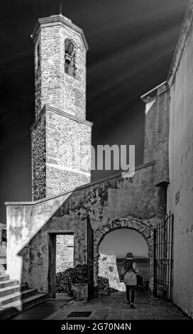 Italia Sardegna Anglona Castelsardo,Cattedrale di Sant'Antonio Abate,Campanile, | Italia Sardegna Anglona Castelsardo,Cattedrale di Sant'Antonio Abate,Campanile, Foto Stock