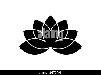 Lily flower Logo Design Health Care Abstract Logo design per servizi correlati alla salute Relaxed Lily Logo per Yoga Company Illustrazione Vettoriale