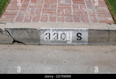 Los Angeles, California, USA 9 luglio 2021 UNA visione generale dell'atmosfera di American Beauty Filming posizione casa/casa al 330 S. Windsor Blvd il 9 luglio 2021 a Los Angeles, California, Stati Uniti. Foto di Barry King/Alamy Stock foto Foto Stock
