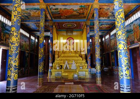 Cambogia Sihanoukville - Kampong Som - Wat IntNhean - Wat Krom Sala principale Foto Stock
