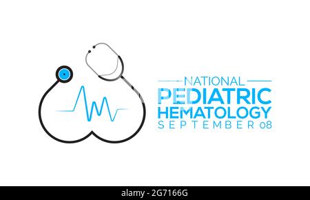 La consapevolezza annuale della giornata nazionale degli infermieri di ematologia pediatrica/oncologia è stata osservata il mese di settembre di ogni anno. Banner, poster, scheda, sfondo. Illustrazione Vettoriale