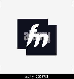 Esclusivo vettore del logo FM con lettera monogramma Foto Stock