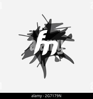 Esclusivo vettore del logo FM con lettera monogramma Foto Stock