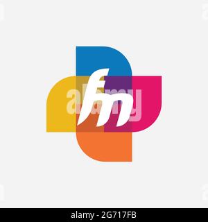 Esclusivo vettore del logo FM con lettera monogramma Foto Stock