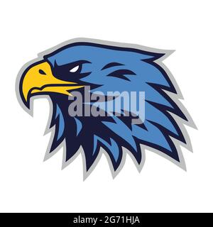 Eagle Logo Mascot Vector Sports Team Champion icona Cartoon modello Illustrazione Vettoriale