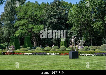 Il parco di Solliden sull'isola baltica svedese di Öland. Solliden è il palazzo estivo della famiglia reale svedese. Foto Stock