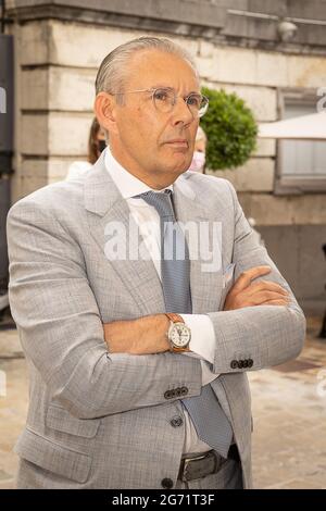 LA DISTRIBUZIONE DELLA COPERTURA FOCUS RICHIESTA ALLO Chef BELGA Peter Goossens raffigurato durante la cerimonia di premiazione per le decorazioni 'Vlaamse Eretekens' della F Foto Stock