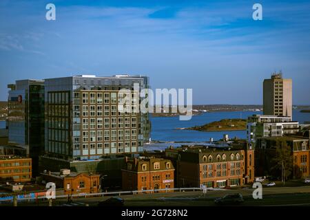 vista del centro nova nel centro di halifax dalla collina della cittadella Foto Stock