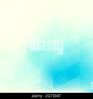 Disegno morbido astratto con triangoli blu e turchese. Raster Foto Stock