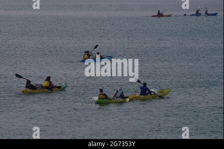L'isola di al Khor, conosciuta anche come Jazirat bin Ghanim e Purple Island, è un'isola situata nel comune di al Khor, sulla costa nord-orientale del Qatar Foto Stock