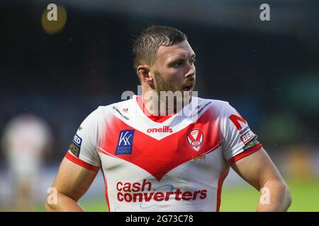 Wakefield, Inghilterra - 9 luglio 2021 - Joe Batchelor di St Helens durante la Rugby League Betfred Super League Wakefield Trinity vs St. Helens al Mobile Rocket Stadium, Wakefield, Regno Unito Dean Williams/Alamy Live Foto Stock